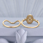 14k gold oval vintage lab grown diamond engagement ring, sparkle detail shot showing fine craftsmanship
