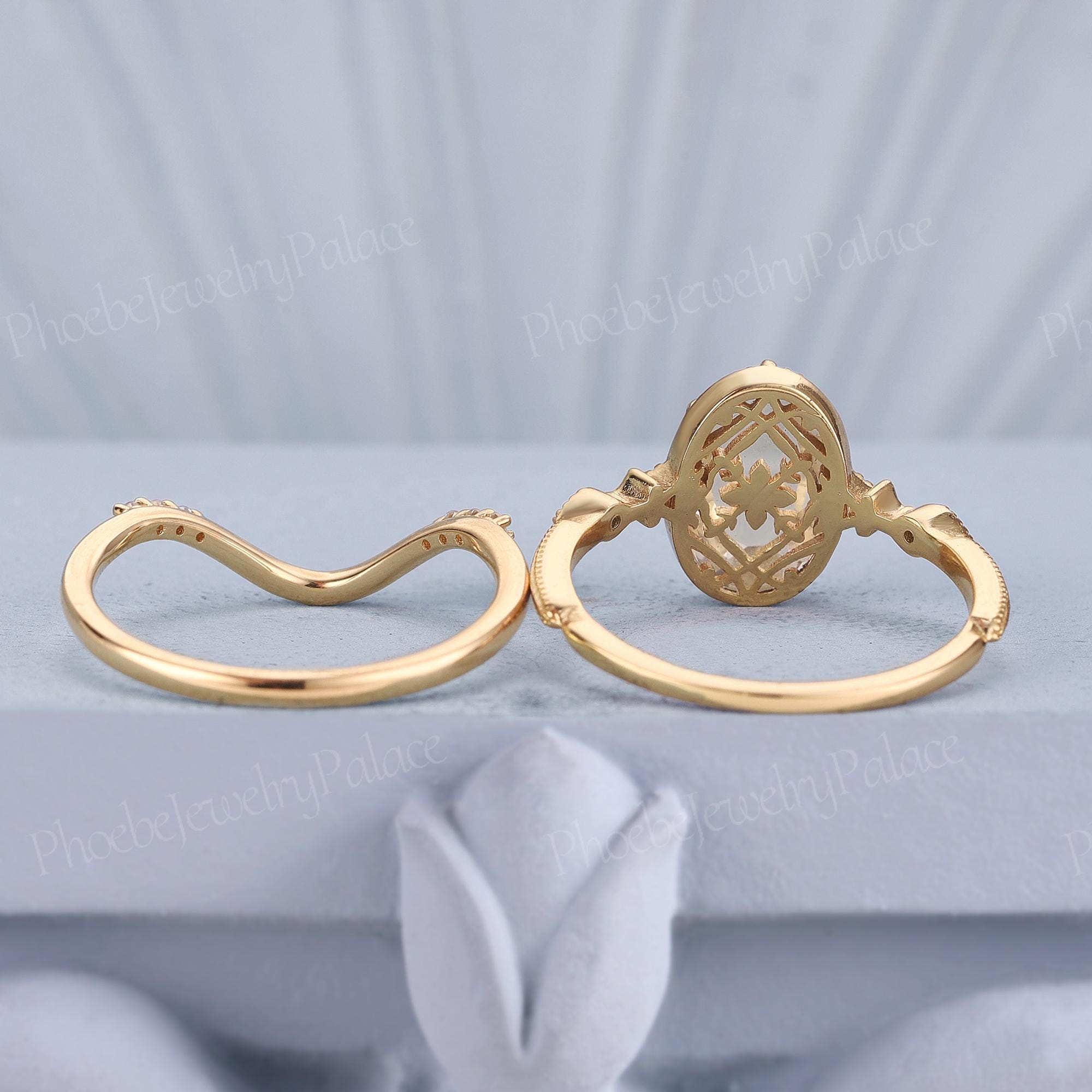 14k gold oval vintage lab grown diamond engagement ring, sparkle detail shot showing fine craftsmanship