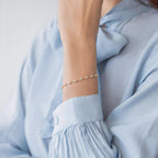 14k gold lab grown diamond bracelet, front view showing fine craftsmanship with a secure setting