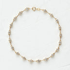 14k gold lab grown diamond bracelet, detailed close-up showing fine craftsmanship for elegant everyday wear