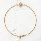 14k gold dainty lab grown diamond bracelet, detailed close-up showing fine craftsmanship