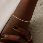 14k gold round lab grown diamond tennis bracelet, full product view showing fine craftsmanship