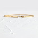 14k gold round lab grown diamond tennis bracelet, lifestyle shot showing fine craftsmanship