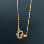 14k gold dainty lab grown diamond pendant necklace, sparkle detail shot showing fine craftsmanship