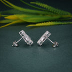 14k gold marquise lab grown diamond earrings, detailed close-up showing fine craftsmanship