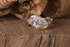 14k gold marquise bridal set lab grown diamond engagement ring, full product view showing fine craftsmanship