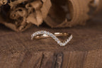 14k gold marquise bridal set lab grown diamond engagement ring, three-quarter view showing fine craftsmanship