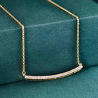 14k gold dainty lab grown diamond necklace, detailed close-up showing fine craftsmanship