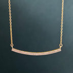 14k gold dainty lab grown diamond necklace, lifestyle shot showing fine craftsmanship