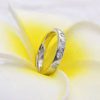 14k gold stackable lab grown diamond wedding band, side profile view showing fine craftsmanship