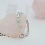 14k gold marquise lab grown diamond wedding band, side profile view showing fine craftsmanship