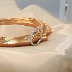 14k gold round lab grown diamond wedding band, detailed close-up showing fine craftsmanship for elegant everyday wear