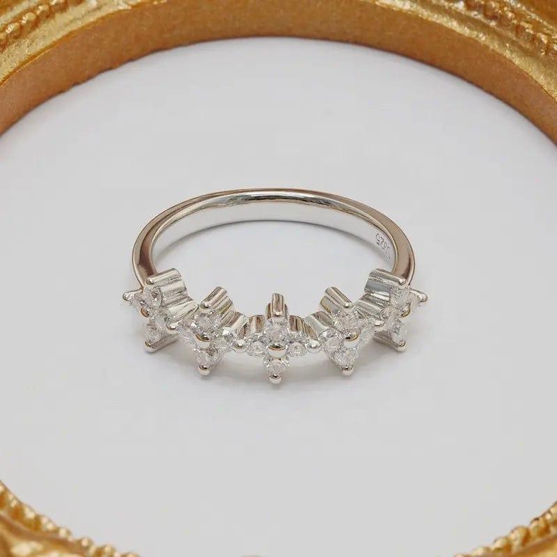 14k gold round dainty lab grown diamond wedding band, detailed close-up showing fine craftsmanship