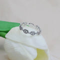 14k gold round lab grown diamond wedding band, front view showing fine craftsmanship with brilliant sparkle